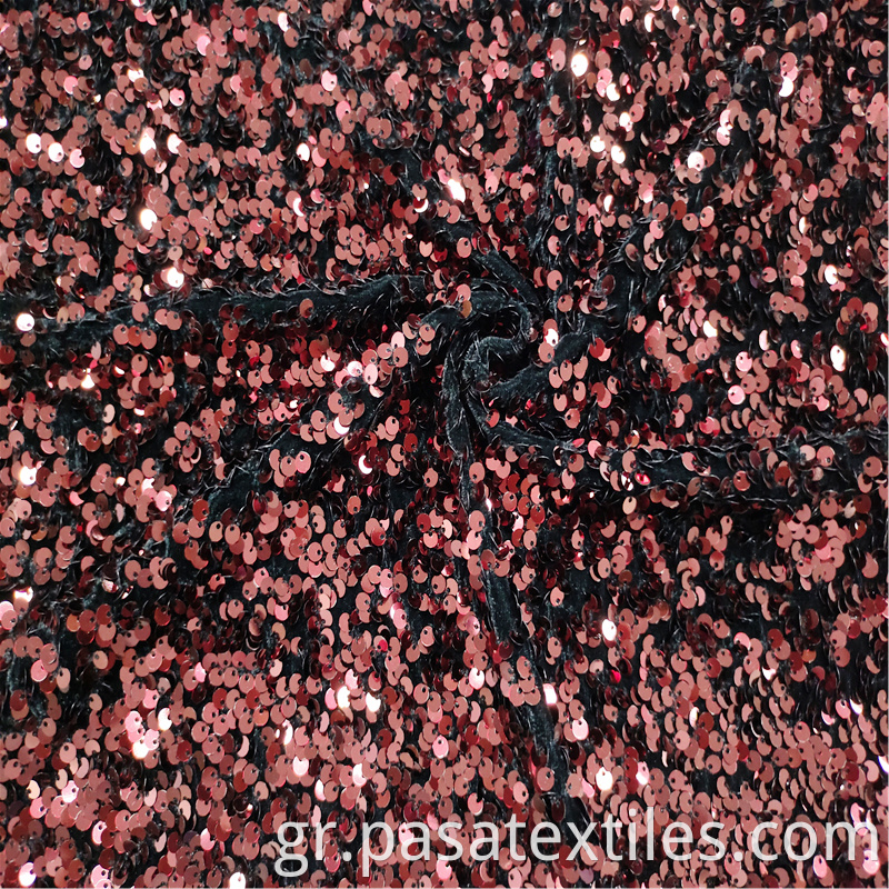 Velvet Sequin Fabric Embroidery